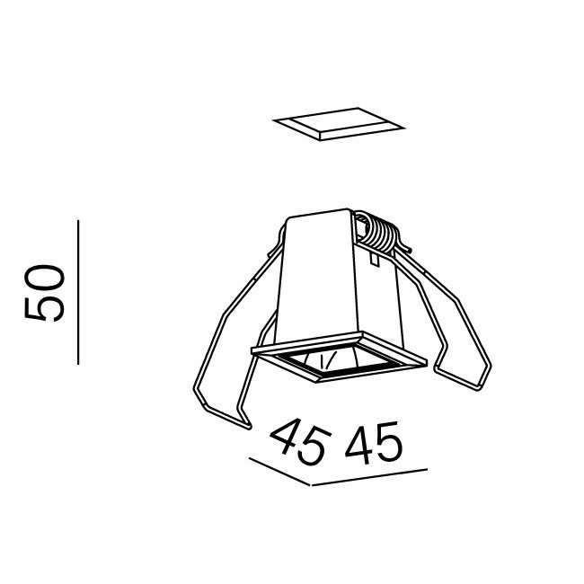 RAFTER Points 5 LED Trim M927 50 Wpuszczany Czarny Struktura Optyka