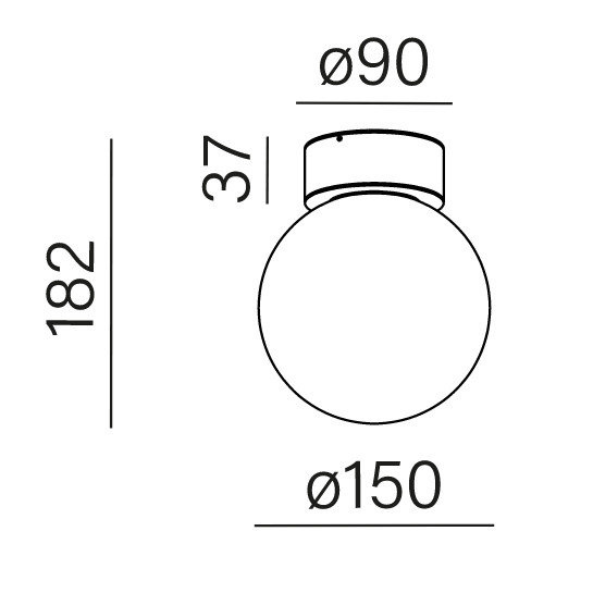 PLAFON MODERN BALL Simple Midi LED Hermetic AQFORM Sklep Z