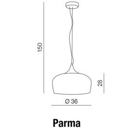 Lampa wisząca Parma biała Azzardo