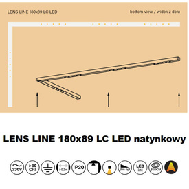 LENS LINE 180x89 LC LED natynkowy AQform