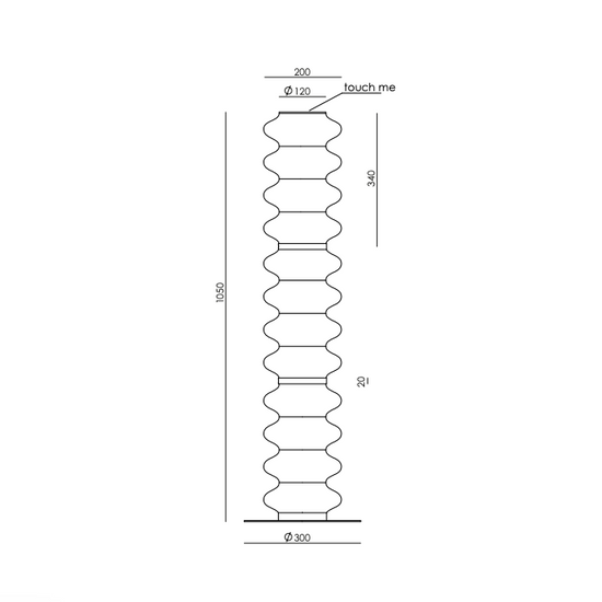 Lampa podłogowa VITREE P1346/ORO Aromas