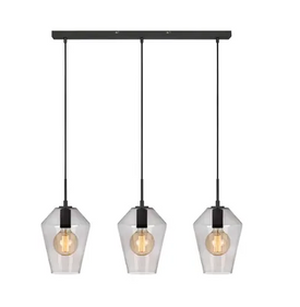 Lampa wisząca RETRO Pendant 3L Black/Smoke