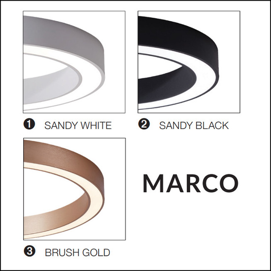 Złota lampa wisząca Marco 80 CCT z pilotem Azzardo AZ5048