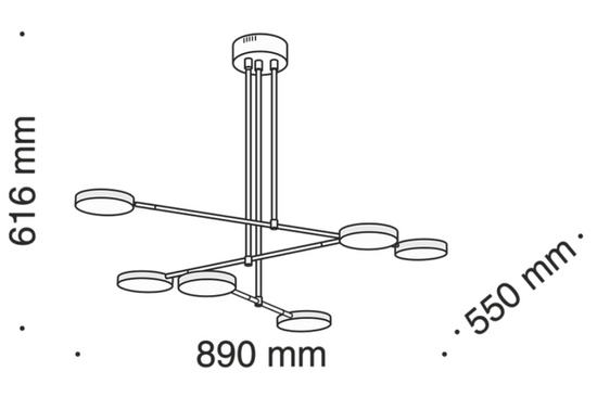 Lampa wisząca Fad MOD070PL-L38B3K Maytoni
