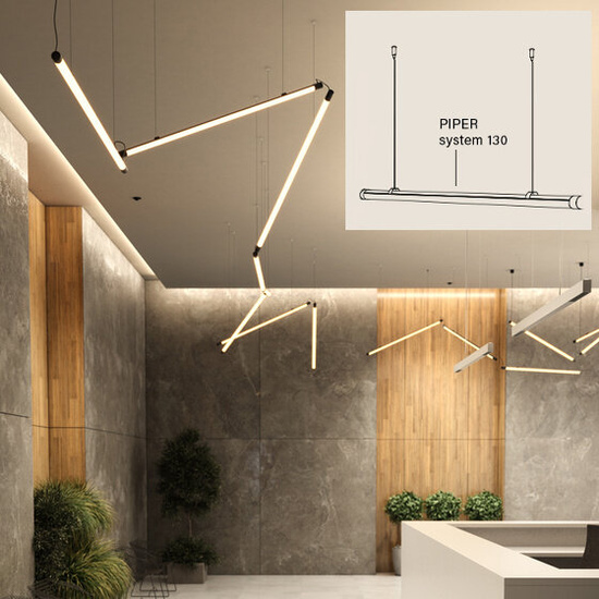 PIPER system LED zwieszany - lampa modułowa 130 cm