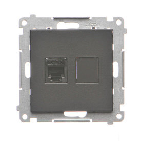 Gniazdo telefoniczne pojedyncze RJ12 Simon 55