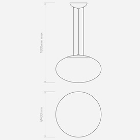 LAMPA WISZĄCA ZEPPO 400 ASTRO LIGHTING 1176003