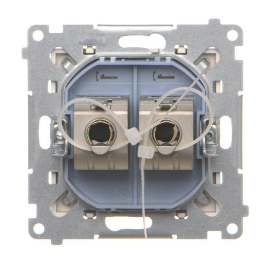 Gniazdo komputerowe podwójne ekranowane RJ45 kat. 6 Simon 55