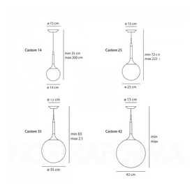 Lampa wisząca Castore 35 Artemide 1052010A