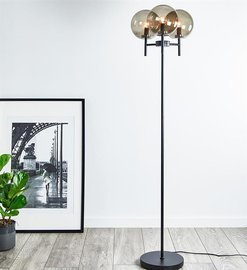 Lampa podłogowa CROWN Markslojd 107947 czarna
