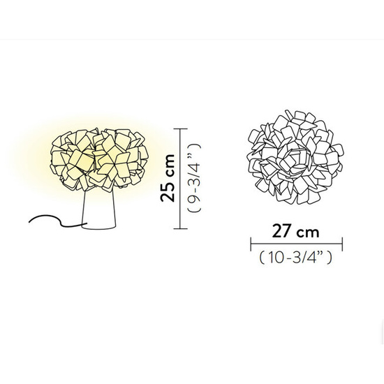 Lampa stołowa CLIZIA TABLE FUMÉ SLAMP