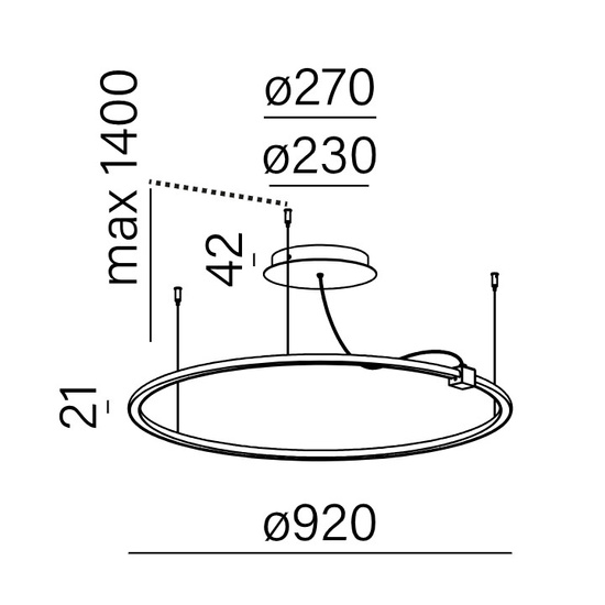 Lampa wisząca BUCLO down LED AQFORM