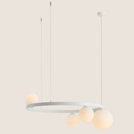 Lampa wisząca GARDA 5 RING biała