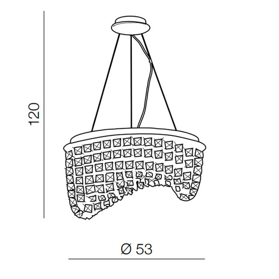 Lampa wisząca z kryształkami CARMEN Azzardo AZ1284