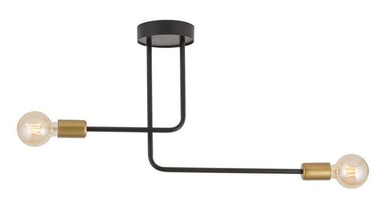 GINO 2 plafon czarny złoty