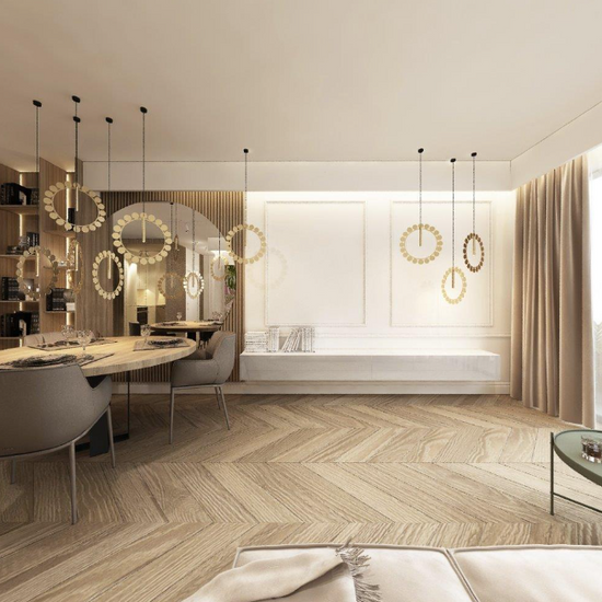 Lampa wisząca no. O Platynowa Shilo 