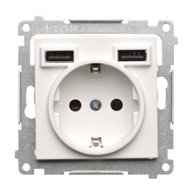 Gniazdo Schuko ze zintegrowaną ładowarką Simon 55