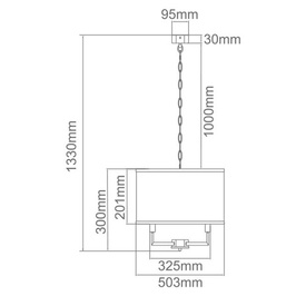 Lampa wisząca Casa old gold M