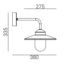 Kinkiet zewnętrzny Vansbro art. 1920 cynk ogniowy