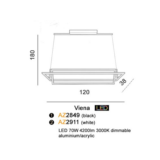 LAMPA WISZĄCA VIENA Azzardo