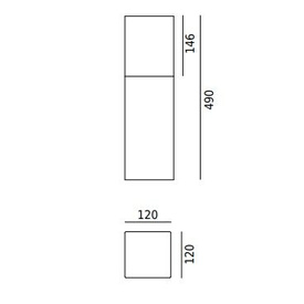 Lampa ogrodwa słupek Arendal Norlys art 1565 cynk ogniowy