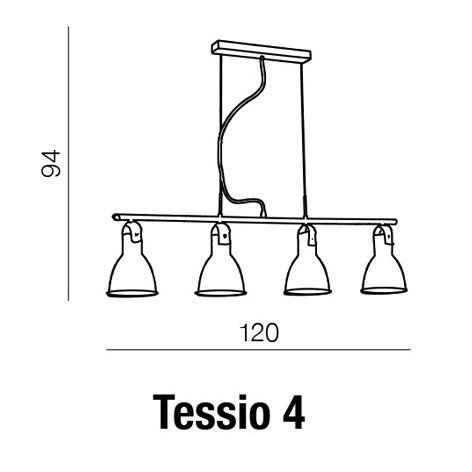 Lampa wisząca Tessio 4 Azzardo