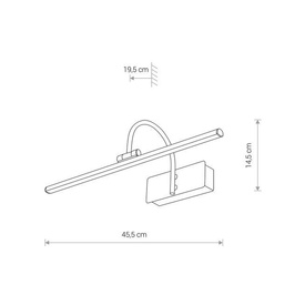 Kinkiet do oświetlenia obrazu GIOTTO LED S Nowodvorski
