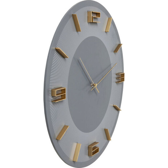 Zegar Leonardo szary / złoty Ø49cm Kare Design