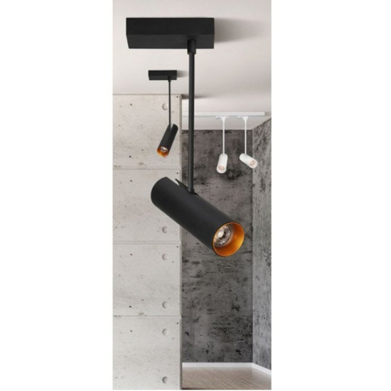 Reflektorek z ruchomym źródłem światła Lens Square 1 White Azzardo