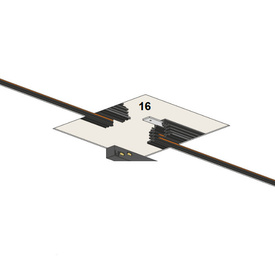 MULTITRACK ŁĄCZNIK PROSTY mechaniczny wpuszczany