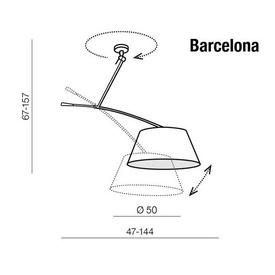 Lampa wisząca Barcelona Black