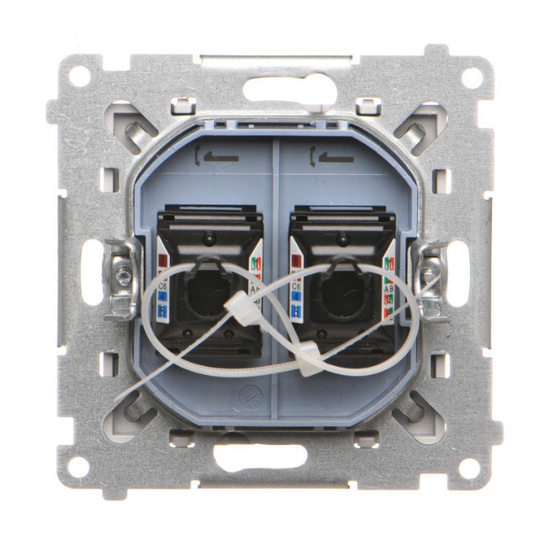 Gniazdo komputerowe podwójne RJ45 kat. 6 Simon 55
