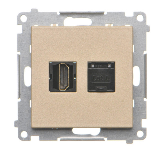 Gniazdo HDMI + komputerowe RJ45 kat.6. Simon 55