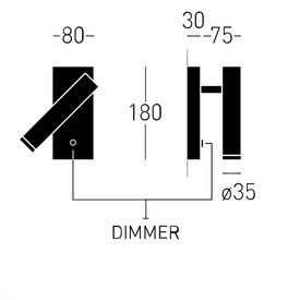 Moi C ON SN TRIAC kinkiet natynkowy
