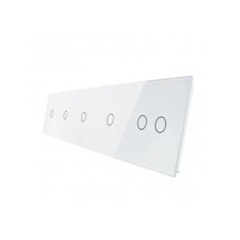 Sześcioprzyciskowy biały panel szklany 7011112-61 LIVOLO