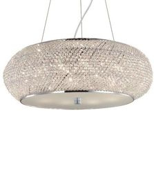 KRYSZTAŁOWA LAMPA WISZĄCA PASHA' SP10 CROMO 82196 IDEAL LUX