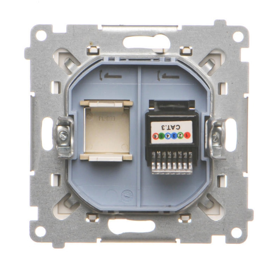 Gniazdo telefoniczne pojedyncze RJ12 Simon 55