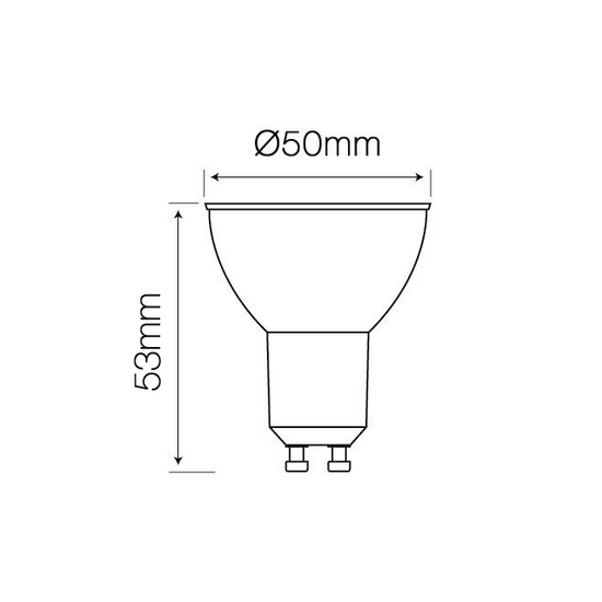 Żarówka LED line® GU10 5W 6500K 410lm 220-260V 50°