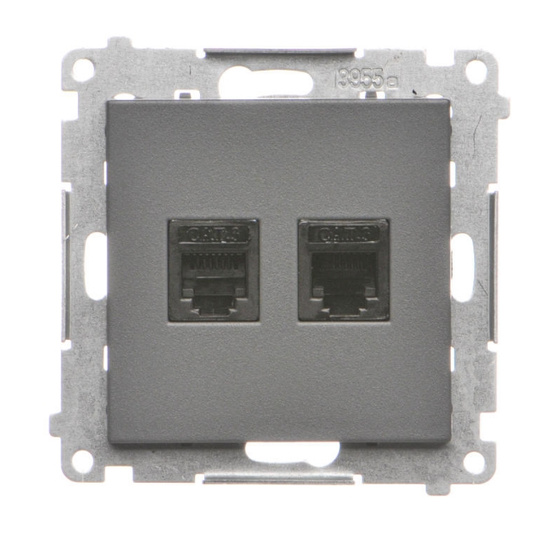 Gniazdo telefoniczne podwójne RJ12 Simon 55