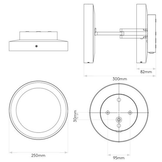 PODŚWIETLANE LUSTERKO NA WYSIĘGNIKU CATENA LED ASTRO 1137003