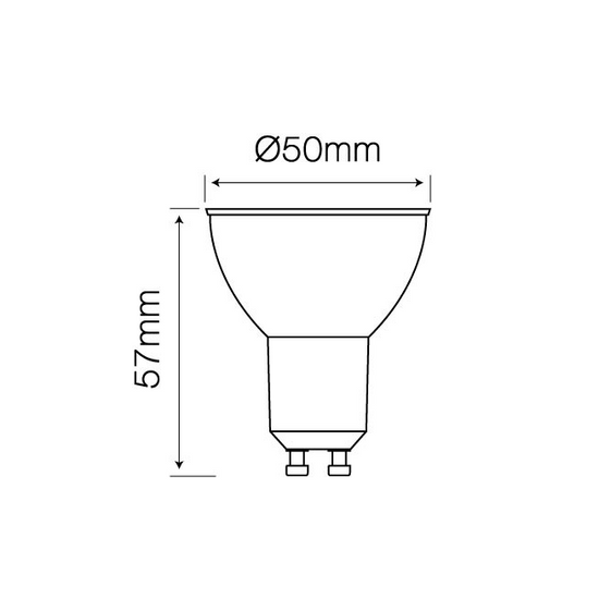 Żarówka LED line® GU10 1W 2700K 80lm 220-260V