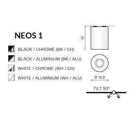 Lampa Azzardo NEOS 1 biel chrom WH/CH