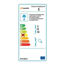 Oprawa wpuszczana Adamo złota ze złotym pierścieniem AZ1482+AZ1486 Azzardo