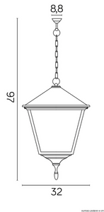 Lampa wisząca RETRO KWADRATOWE K 1018/1/BD KW SU-MA