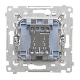 Łącznik jednobiegunowy + przycisk LED Simon 55