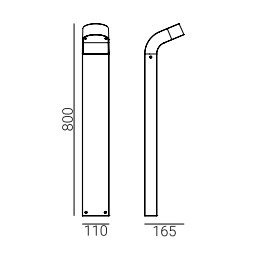 Oprawa ogrodowa Molde Norlys art 1901 aluminium