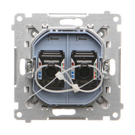 Gniazdo komputerowe podwójne RJ45 kat. 6 Simon 55