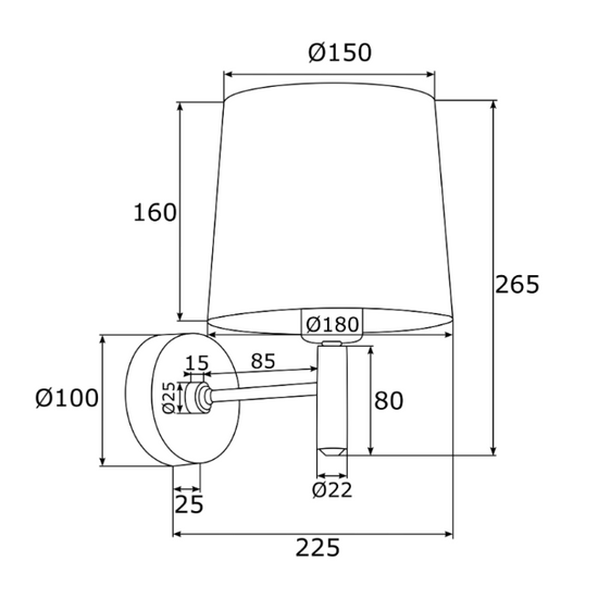 Kinkiet kongo 4760 złoty Argon