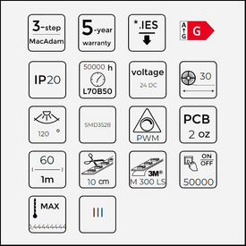 Taśma 300 SMD3528 24V 3000K 4,8W LED line - rolka 30m