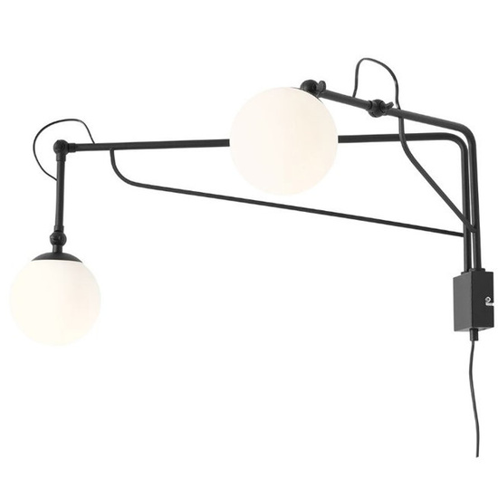 KINKIET SOHO GLASS 2 BLACK